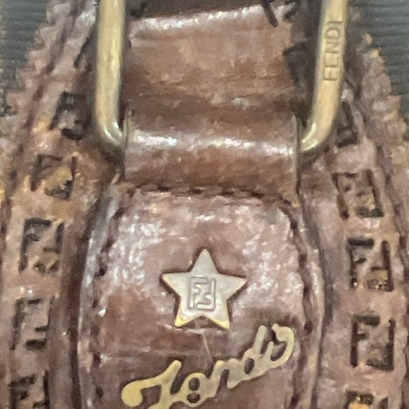 FENDI Tobacco Zucca Chef De Jour Canvas/Leather Medium Tote Bag - Picture 8 of 16